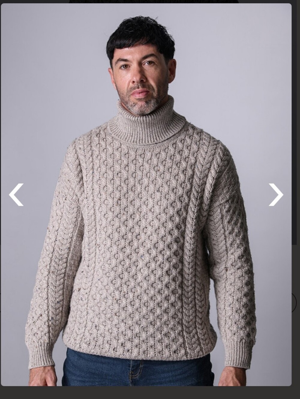 Arans Sweater Market Mens Wool Turtleneck Sweater Size Medium